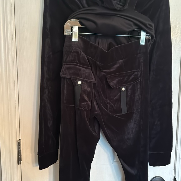 Bus Stop Los Angeles velour black track suit NWT S - Picture 6 of 13